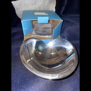 Nambe Decorative Mini Love Bowl,‎ Polished Alloy Metal, Oven Safe 4.5" - Silver